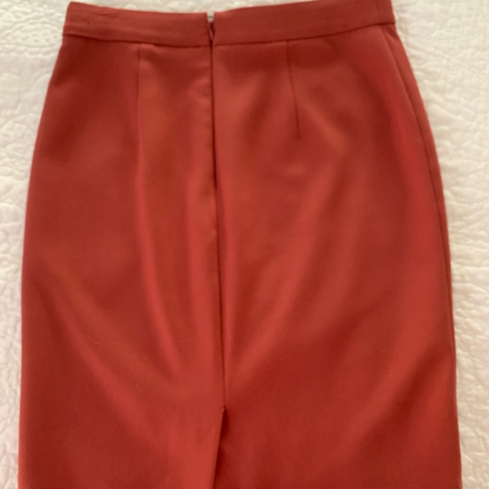 Ann Taylor Terra Cotta Midi Pencil Skirt for Work